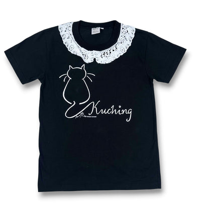 Kuching Kat Thailand Tee with White Lace Collar