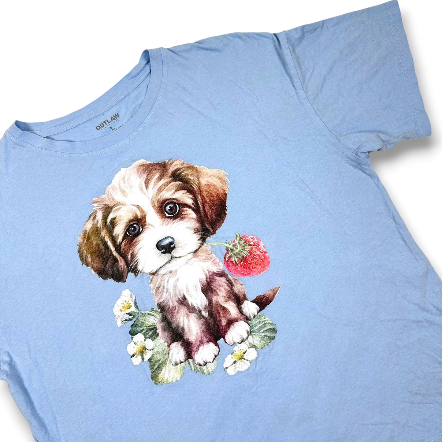 Puppy Eyes Light Blue Tee