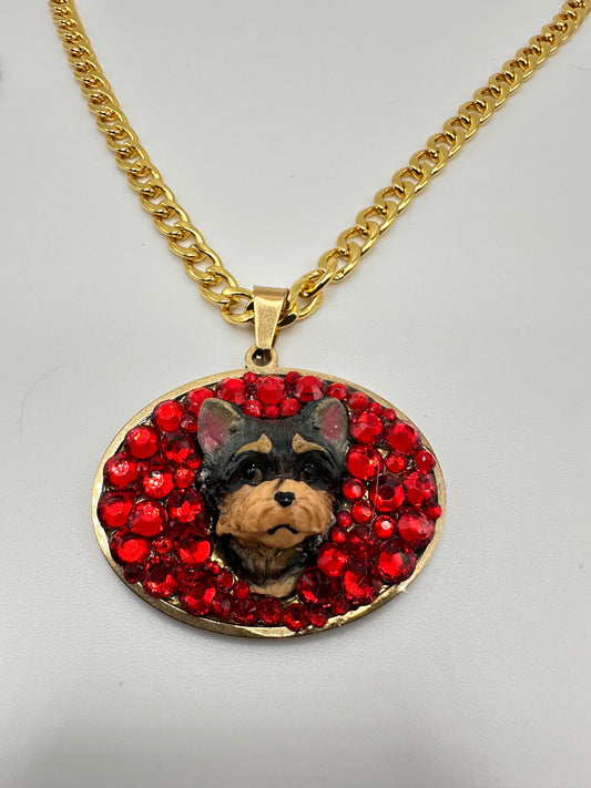 Red Hot Yorkie Necklace