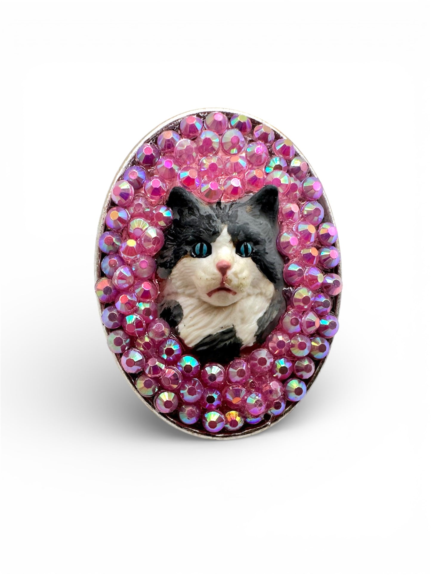 Femme Feline Pink Rhinestone Ring