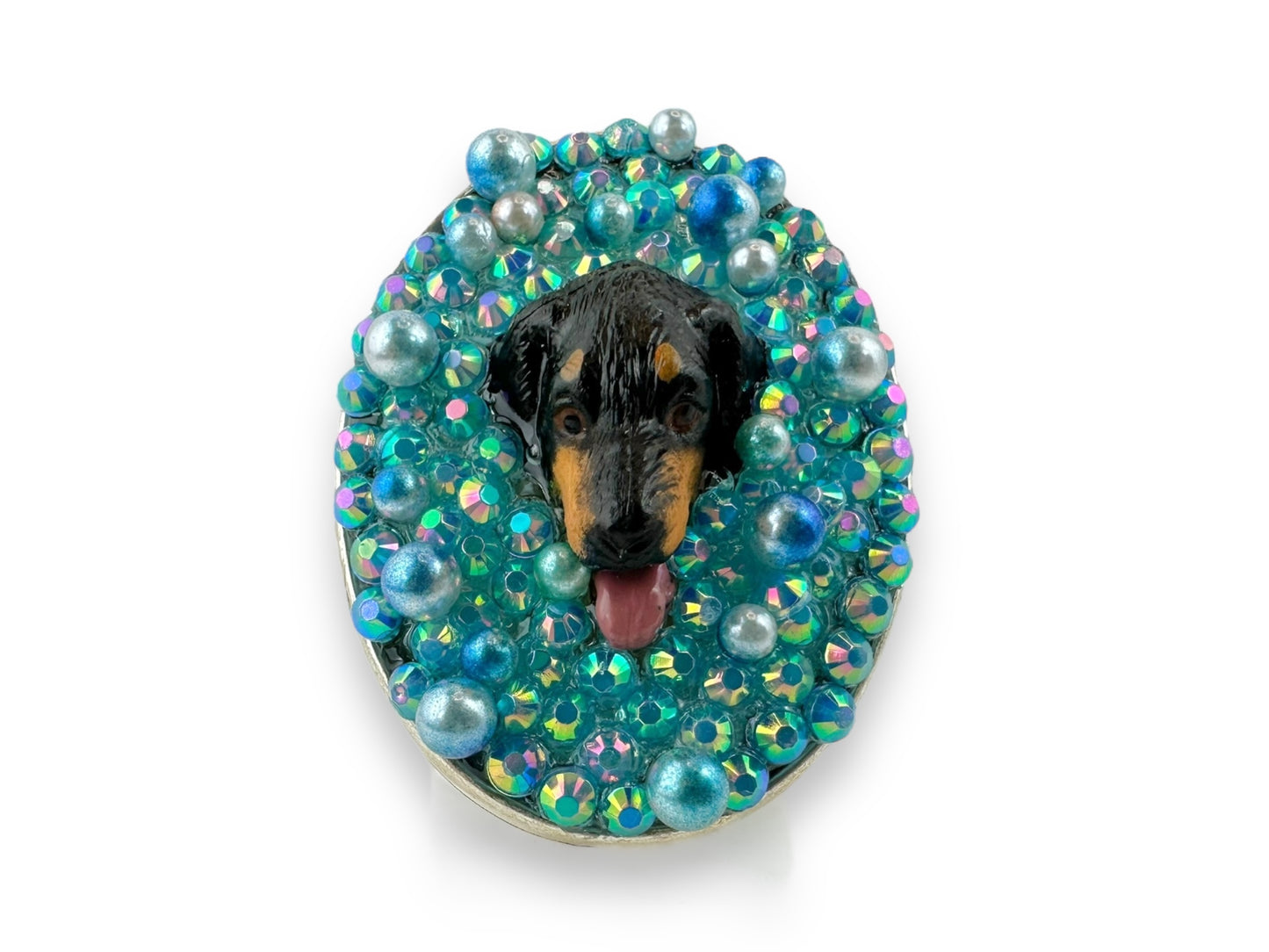 Dipped in Blue Doberman Pearlescent Ring