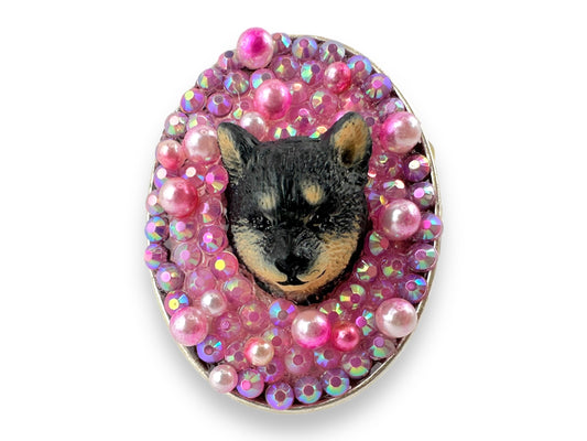 Pretty n' Pink Pearl Shiba Inu Pomeranian Ring